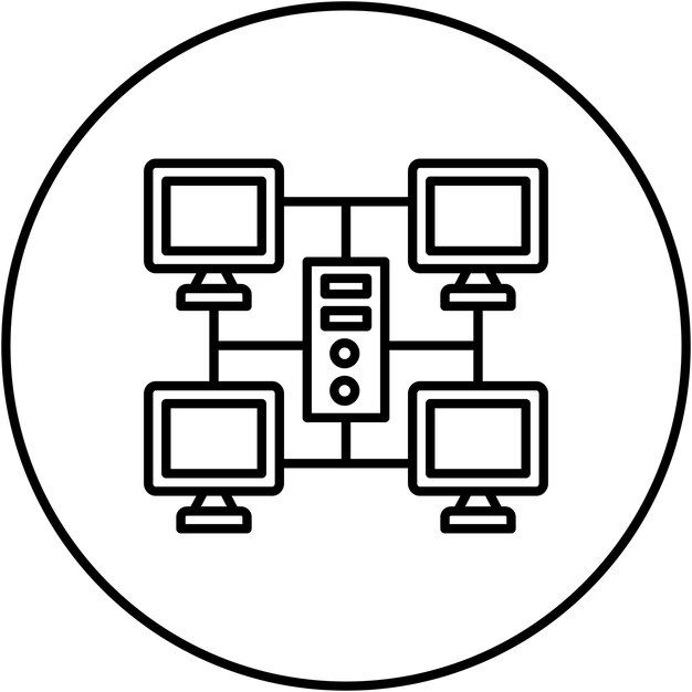grid computing icon vector image can be used for big data