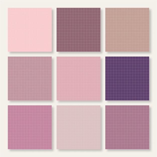 Grid vector background set. Pattern abstract geometry grid template backdrop. Vector illustration