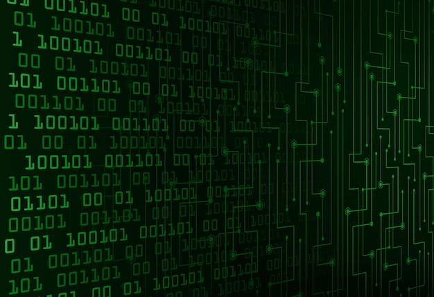 Grøn binær cyber future teknologi koncept baggrund