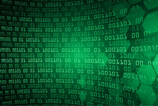 Grøn binær cyberkredsløb fremtidsteknologi konceptbaggrund