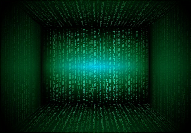 Grøn cyberkreds fremtidsteknologisk konceptbaggrund