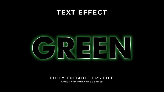 Grön ljuseffekt text