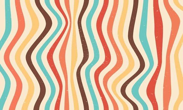 Groovy hippie 70s backgrounds Twisted and distorted vector texture in trendy retro psychedelic