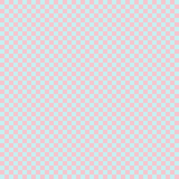 Groovy pink and blue pastel Checkerboard Y2K 90s retro seamless pattern vector background