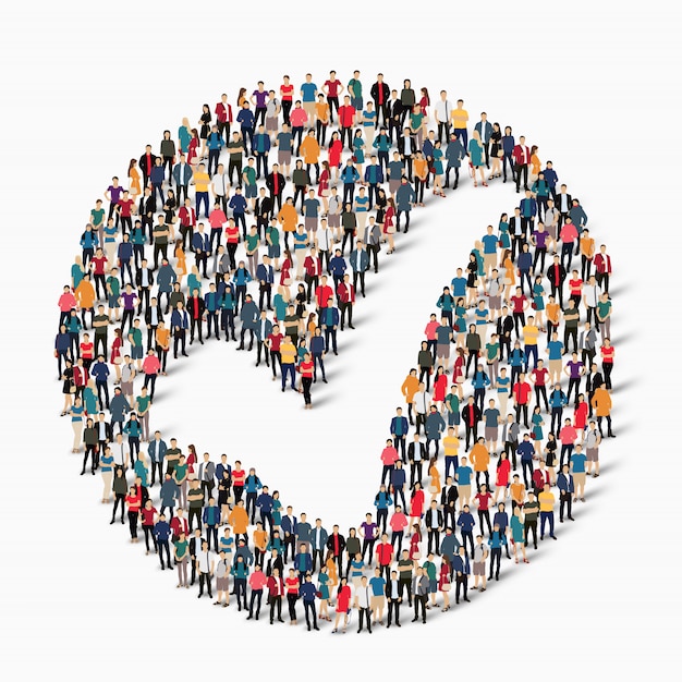 Group  people form  checkmark