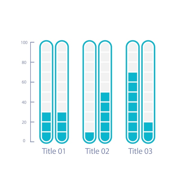 grouped fragmented infographic chart design template