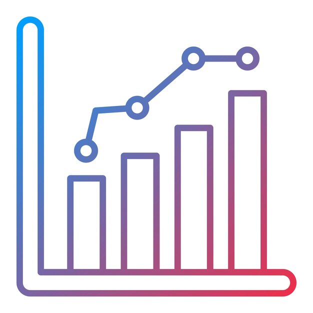 growth diagram icon vector image can be used for research and science