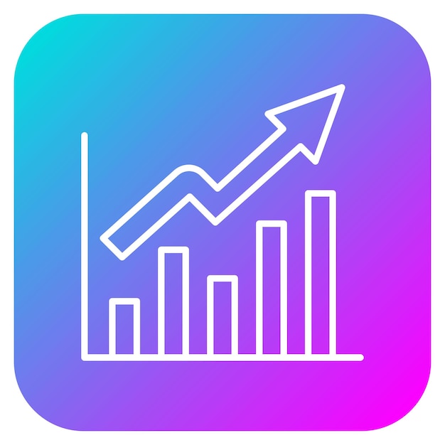 Growth Diagram vector icon Can be used for Research and Science iconset