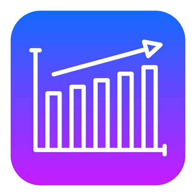Growth Diagram Vector Icons