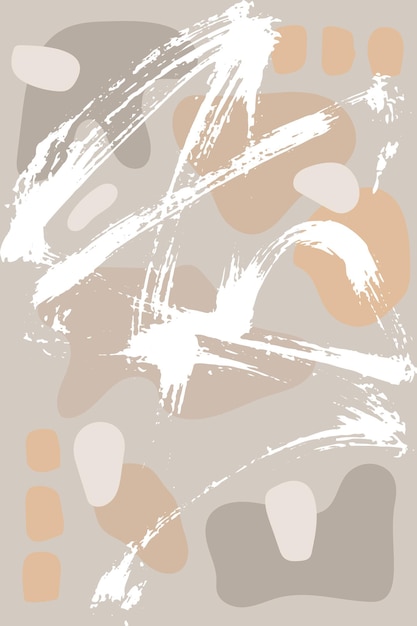 Grunge dry brush abstract contemporary light beige pattern