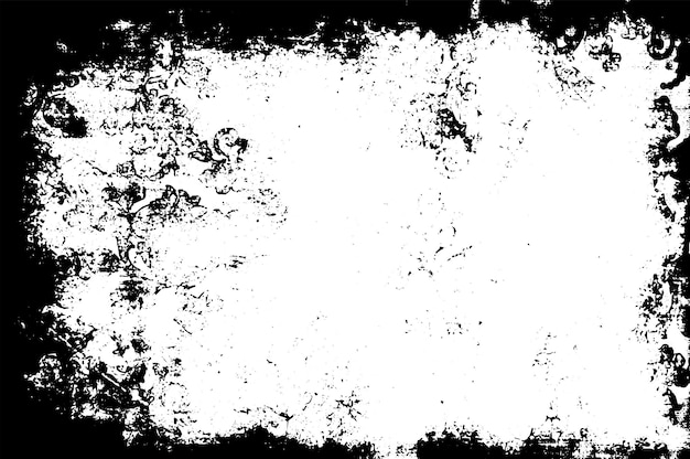 Grunge-kant, vektor, teksturbaggrund. Abstrakt rammeoverlejring. Beskidt baggrund. Vektorgrafikillustration med transparent hvid EPS10