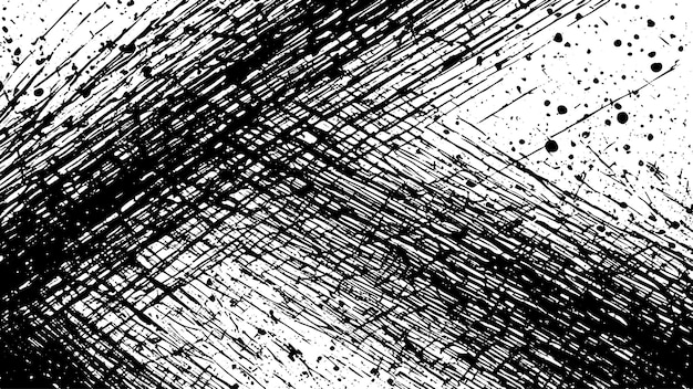 grunge Vintage Black Scratches Texture on White Rough and Dirty Overlay for Monochrome Backgrounds