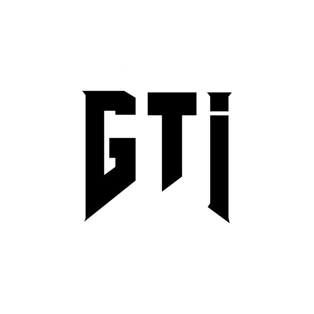GTI letter logo design for technology company GTI logo design black and white color combination GTI logo GTI vector GTI design GTI icon GTI alphabet GTI typography logo design