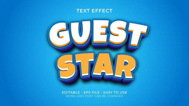GUEST STAR 3D text effect