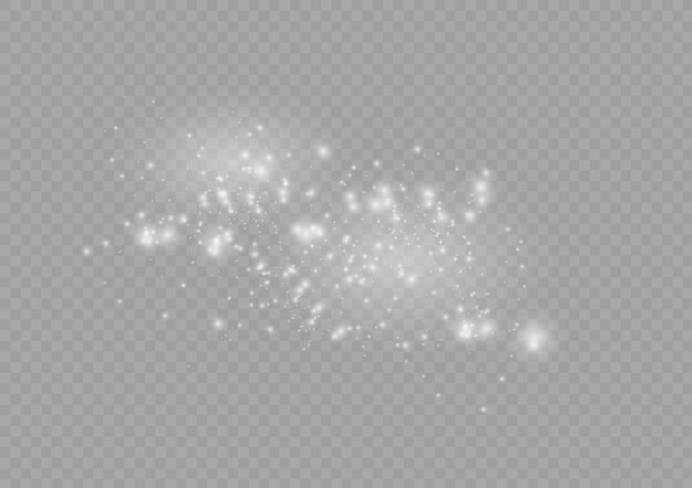 Gümüş rengi bulanık yıldız tozu Bulanık ışık efekti Odak dışı parıltı bokeh Beyaz toz parıltıları yıldızlar vektörü