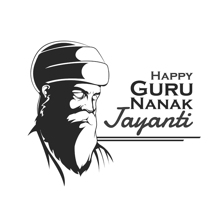Vektör guru nanak'ın prakash utsav'ı ve guru nanak jayanti olarak da bilinen guru nanak jayanti gurpurab