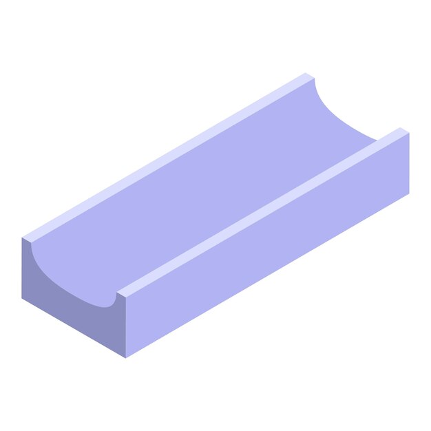 Gutter icon Isometric of gutter vector icon for web design isolated on white background
