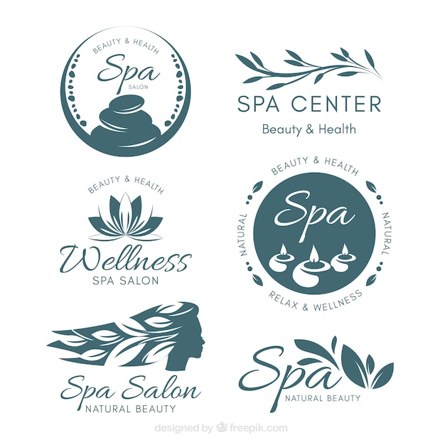 Güzel spa logosu şablonları