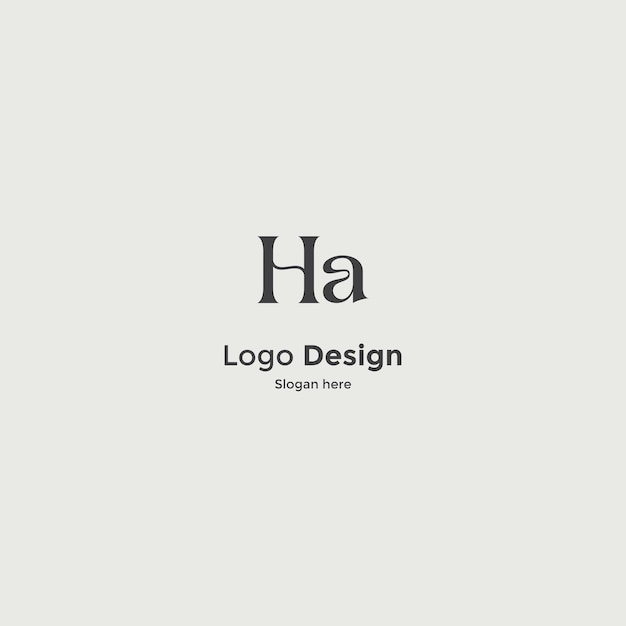 Ha logo design vector image