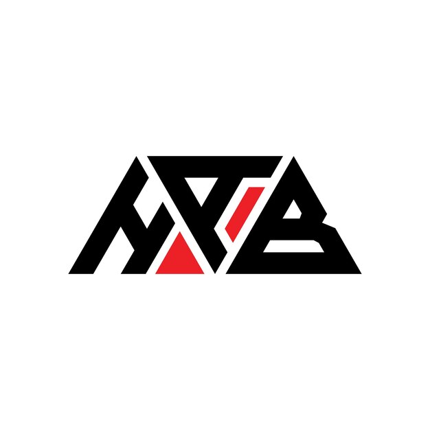 hab triangle letter logo design with triangle shape hab triangle logo design monogram hab triangle vector logo template with red color hab triangular logo simple elegant and luxurious logo hab