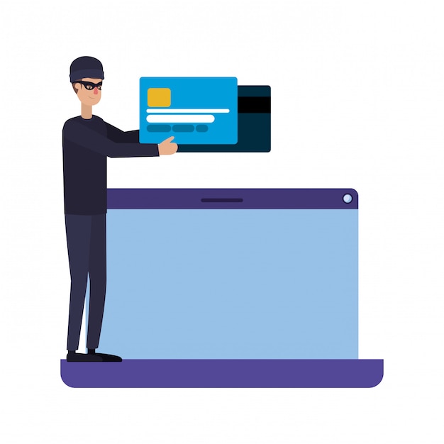 Hackare stjäl information avatar karaktär