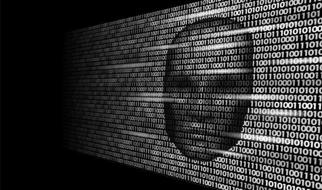 hacker artificial intelligence robot danger dark face, cyborg