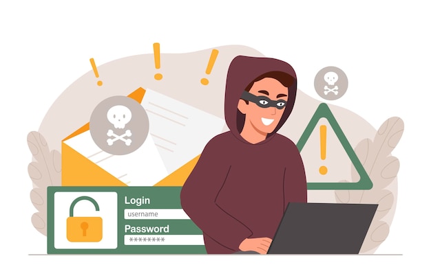 Hacker at laptop