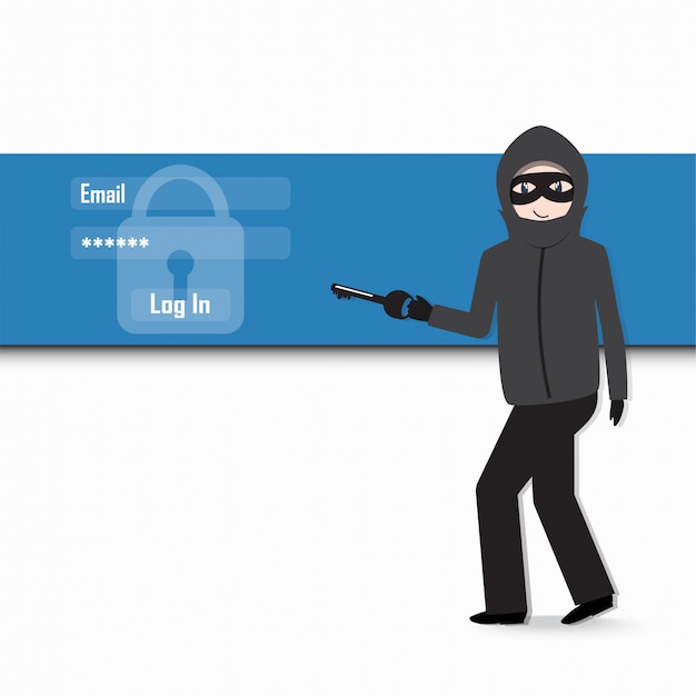Hacker, Internet security concept.