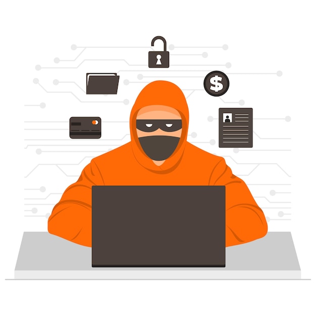Hacker konsept illüstrasyonu