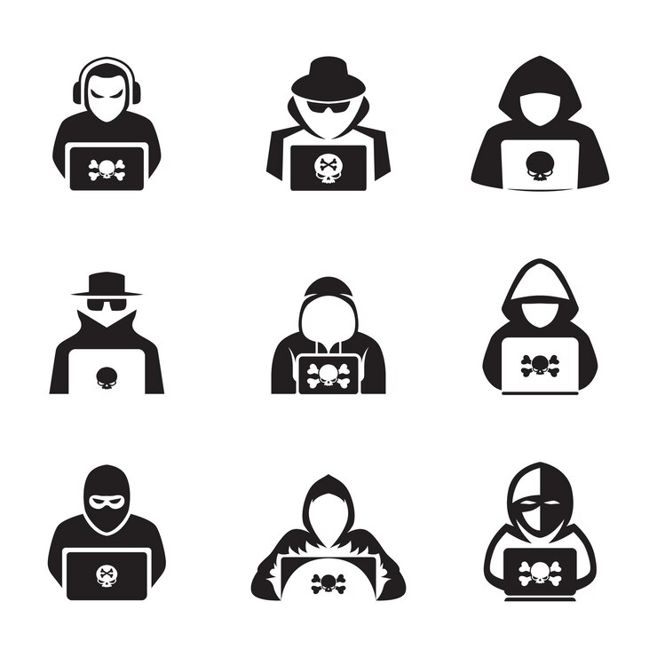 Vektör hacker logo collection