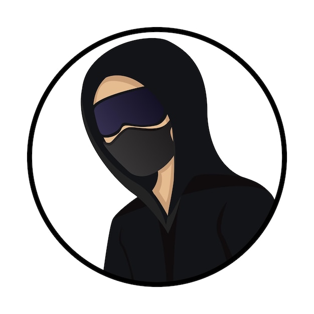 Hacker mascot for sports and gaming premium vector illustration