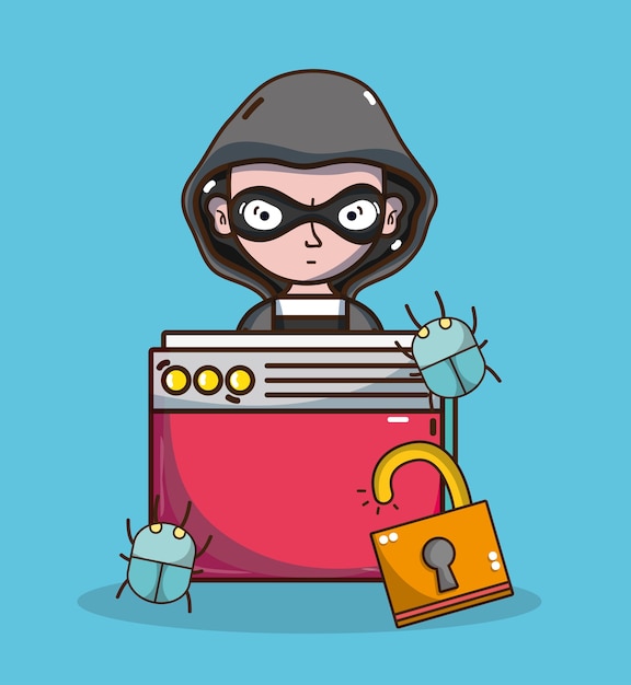 Hacker ve güvenlik sistemi teknolojisi