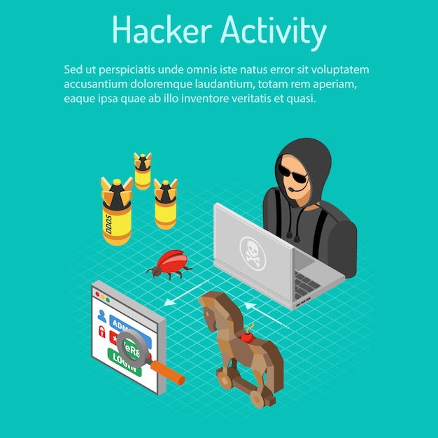 Hackeraktivitetskoncept