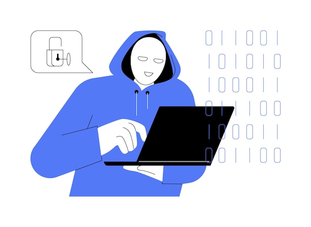 Hacktivism abstract concept vector illustration