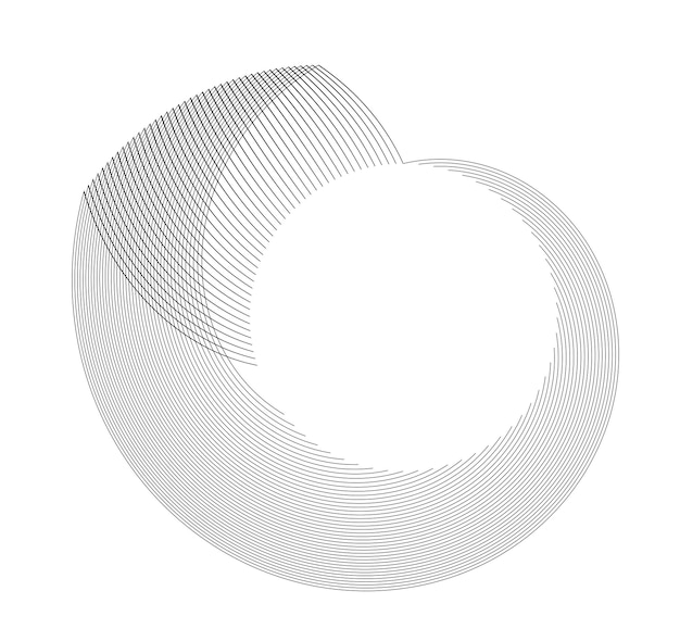 half round many lines image abstract sign42