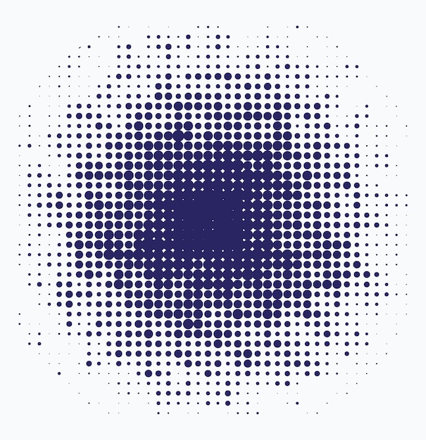 halftone circle frame abstract dots design element