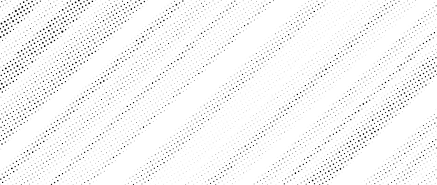 Halftone diagonal striped texture Black and white dotted oblique faded gradient Grunge noise slanted