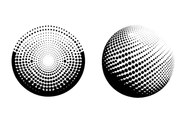 Halftone dot tone grunge effect abstract pattern texture vector graphic retro illustrationgradient