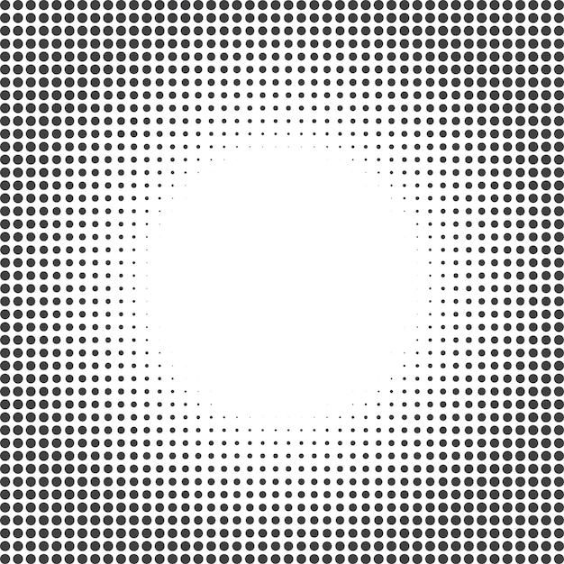 Halftone dots. Monochrome vector texture background, DTP, comics, poster. Pop art style template. Vector illustration