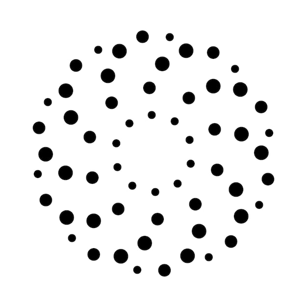 halftone dotted speed lines circle geometric art in circle form round swirl movement symbol halftone