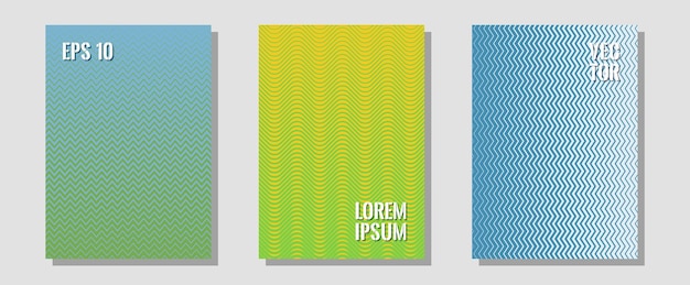 halftone flat patterns abstract vector set