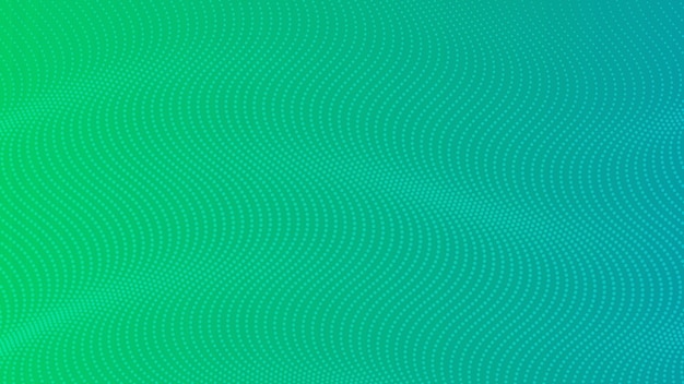 Halftone gradient background with dots. Abstract green dotted pop art pattern in comic style. Vector illustration