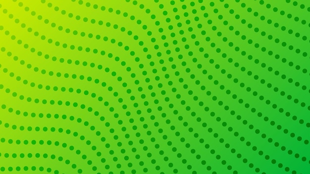 Halftone gradient background with dots. Abstract green dotted pop art pattern in comic style. Vector illustration