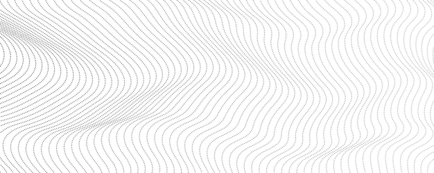 Halftone monochrome background with flowing dots