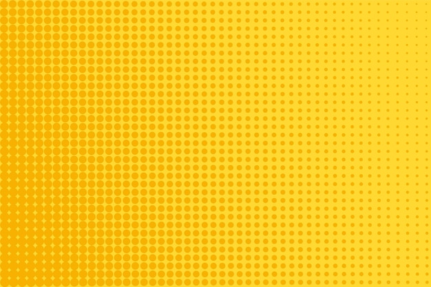 halftone pop art pattern. yellow comic background. half tone texture with dots. vector