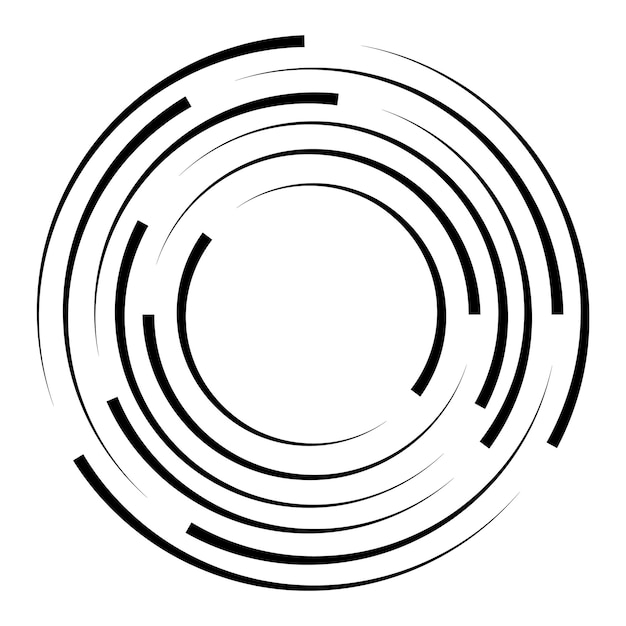 halftone speed lines circle geometric art in circle form round swirl movement symbol halftone