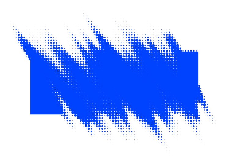 Vektor halftone style background blue pop art comics style banner