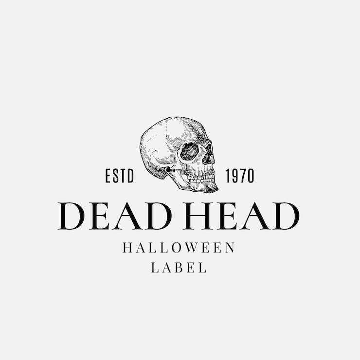 Vektör halloween label template with creepy scull
