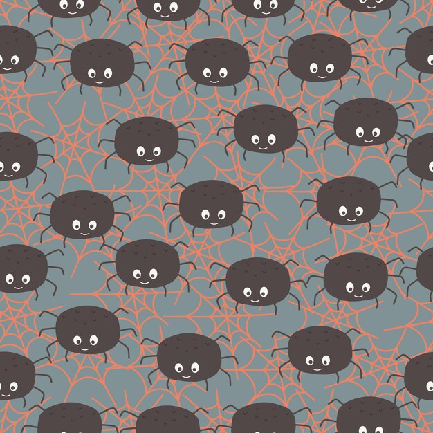 halloween seamless pattern for design halloween symbols spider spider web digital paper