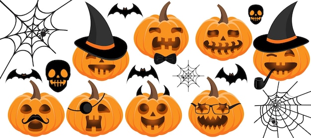 Halloween symbols set
